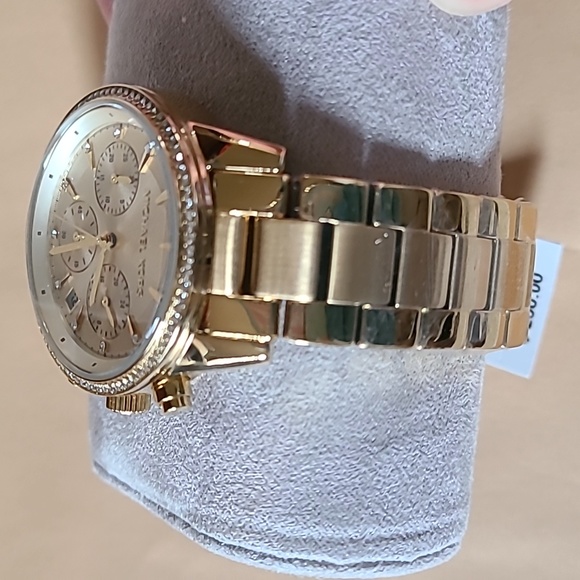 Michael Kors Ritz Chronograph Gold-Tone Stainless Steel Watch - Picture 5 of 6